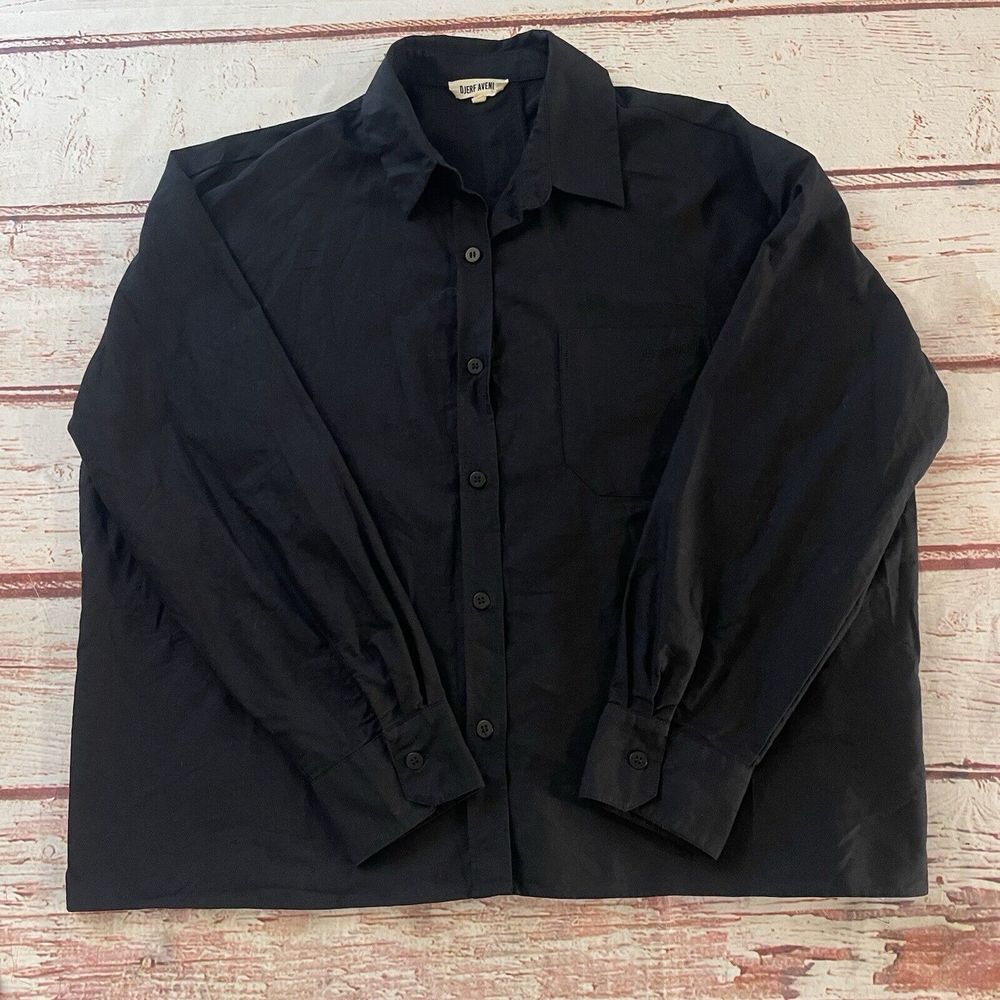 Djerf Avenue Black Button Down Shirt